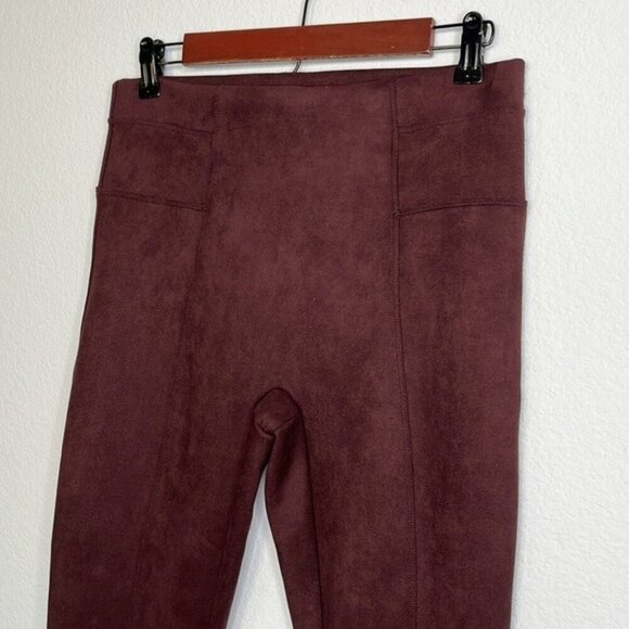 SPANX Suede Legging Wine color size Large Petite‎ Women’s clothing - Picture 3 of 12